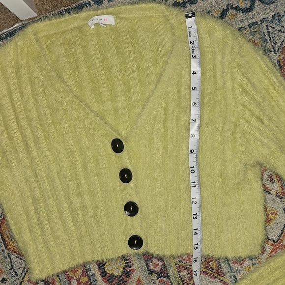 Better Be Neon Green Cropped Cardigan - Picture 8 of 9